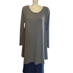 Long Sleeve‎ Tunic Dress Large Casual Comfy Everyday Loungewear